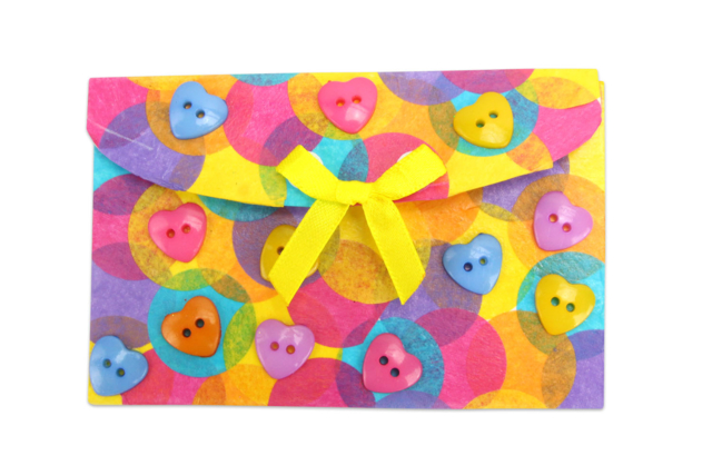 Bloc de notas multi corazones - Papiers de soie - 10doigts.fr