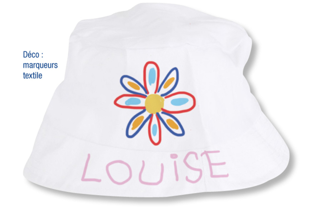 White Cotton Cap to Decorate - 3 - Cotton, Linen - Textiles - 10doigts.com - Coton, lin - Textiles - 10doigts.fr
