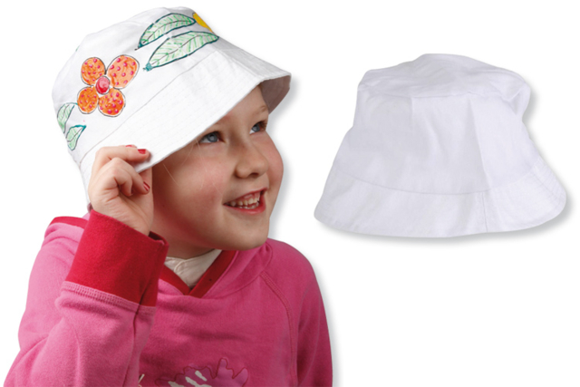 White Cotton Cap to Decorate - 0 - Cotton, Linen - Textiles - 10doigts.com - Coton, lin - Textiles - 10doigts.fr