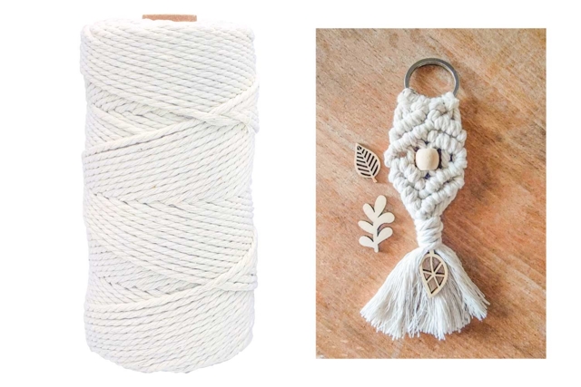 bobina de hilo de macramé Ø 3 mm - 100 m - Fils pour macramé - 10doigts.fr