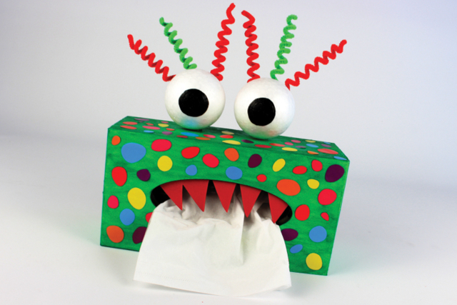 Caja de pañuelos Monstruo divertido - Caoutchouc Mousse - 10doigts.fr