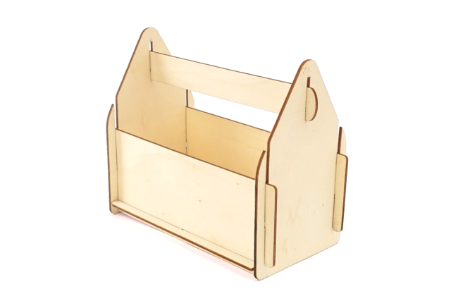 Raw Wood Storage Toolbox - Boîtes en bois à décorer - 10doigts.fr
