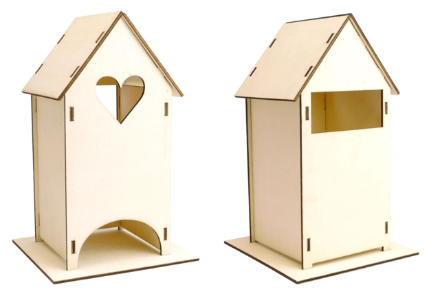 Wooden Tea Bag House - 3 - Wooden Objects for the Kitchen - 10doigts.com - Objets en bois à décorer pour la cuisine - 10doigts.fr