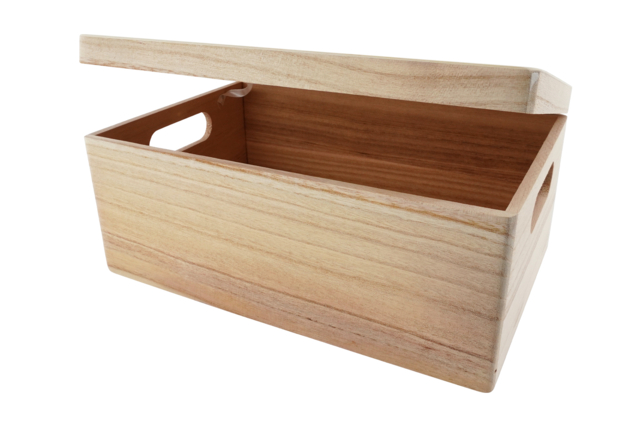 Wooden Storage Box - 29 x 19.5 cm - 3 - Wooden Boxes - 10doigts.com - Boîtes en bois à décorer - 10doigts.fr