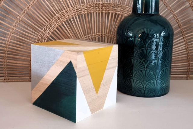 Wooden Cube Box - 2 - Wooden Boxes - 10doigts.com - Boîtes en bois à décorer - 10doigts.fr