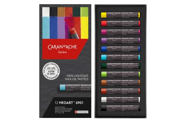 caja de 12 neoart 6901 caran d'ache - Pastels Beaux Arts - 10doigts.fr