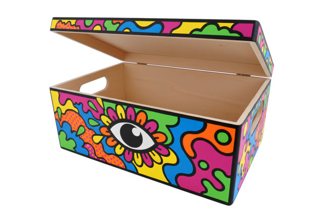 Wooden Storage Box - 29 x 19.5 cm - 2 - Wooden Boxes - 10doigts.com - Boîtes en bois à décorer - 10doigts.fr