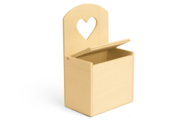 Wooden Heart Cut-out Box - 1 - Decorative Boxes - 10doigts.com - Boîtes à décorer - 10doigts.fr