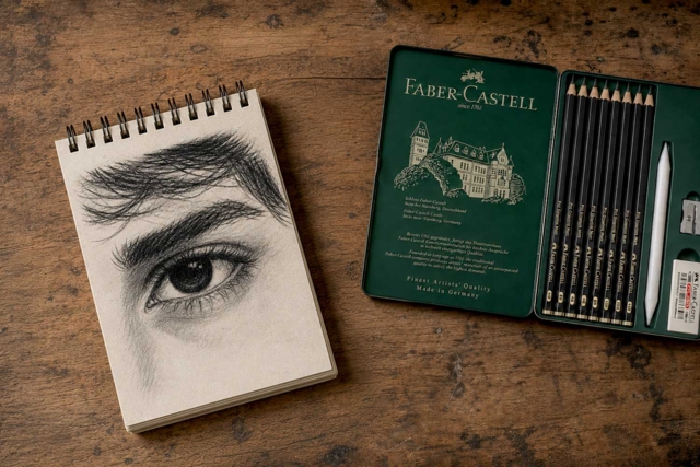 Caja de metal Pitt Graphite - Crayons graphite et mines pour le dessin - 10doigts.fr