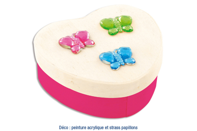 Wooden Heart Boxes - 6 Pieces - 4 - Wooden Boxes - 10doigts.com - Boîtes en bois à décorer - 10doigts.fr