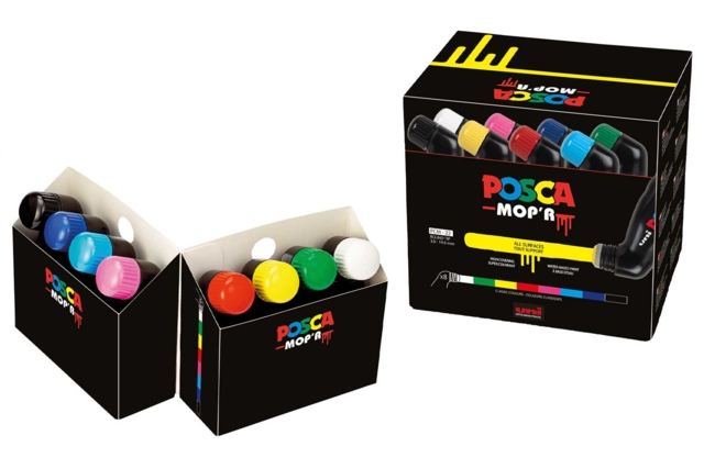 Caja Posca MOP'R - 8 colores - Marqueurs POSCA : la référence mondiale de la peinture nomade - 10doigts.fr