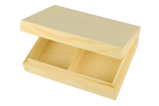Wooden Card Box - 16 x 12 cm - 4 - Wooden Boxes - 10doigts.com - Boîtes en bois à décorer - 10doigts.fr