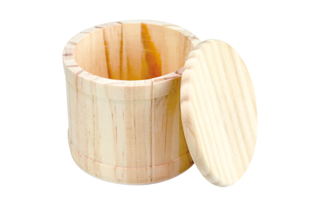 Round box with wooden lid - 10 cm - 1 - Wooden Boxes - 10doigts.com - Boîtes en bois à décorer - 10doigts.fr
