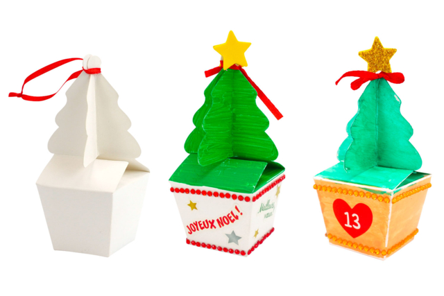 Christmas Tree Boxes to Assemble - 6 Trees - 1 - Advent Calendars - 10doigts.com - Calendriers de l'Avent à décorer - 10doigts.fr