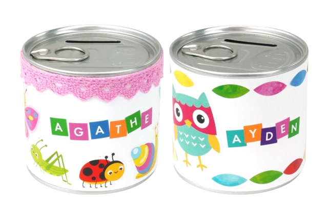 Tin Can Piggy Bank - 3 - Decorative Boxes - 10doigts.com - Boîtes à décorer - 10doigts.fr