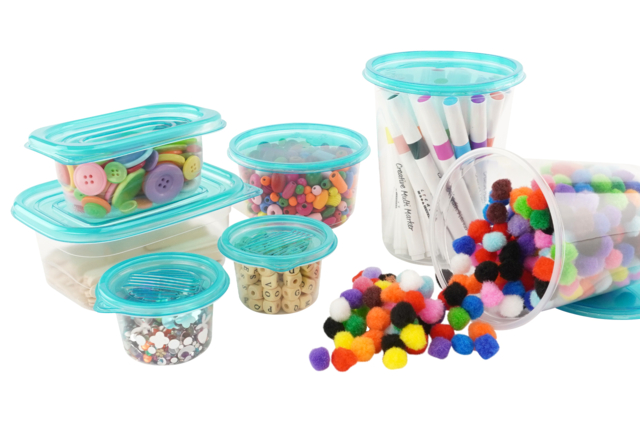 cajas de almacenamiento de manualidades - Plastique Transparent - 10doigts.fr