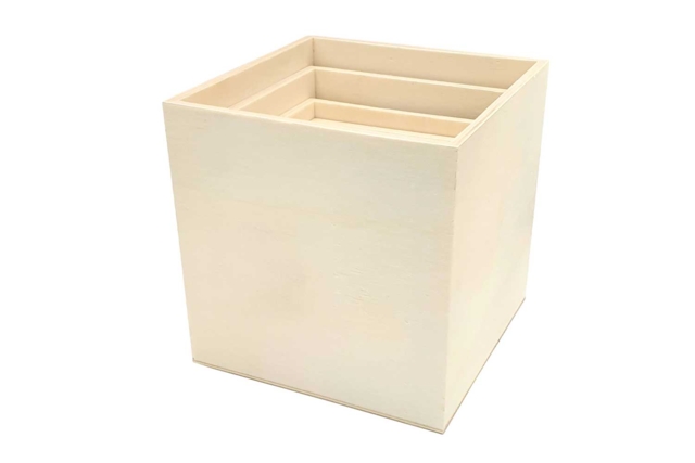 Stacking Wooden Boxes - 5 Pieces - 2 - Wooden Boxes - 10doigts.com - Boîtes en bois à décorer - 10doigts.fr