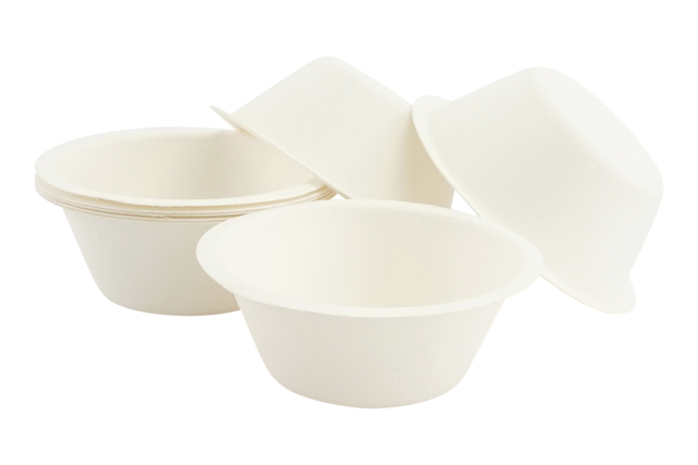 White Bowls in Plant Fiber - 8 Pieces - 1 - Disposable and Reusable Tableware - 10doigts.com - Vaisselle jetable et réutilisable - 10doigts.fr