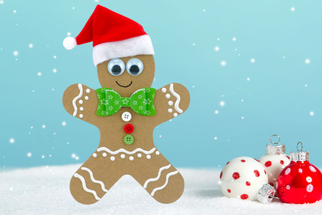 Wooden Gingerbread Men - 6 Pieces - 1 - Christmas Wooden Objects - 10doigts.com - Décorations de Noël en bois - 10doigts.fr