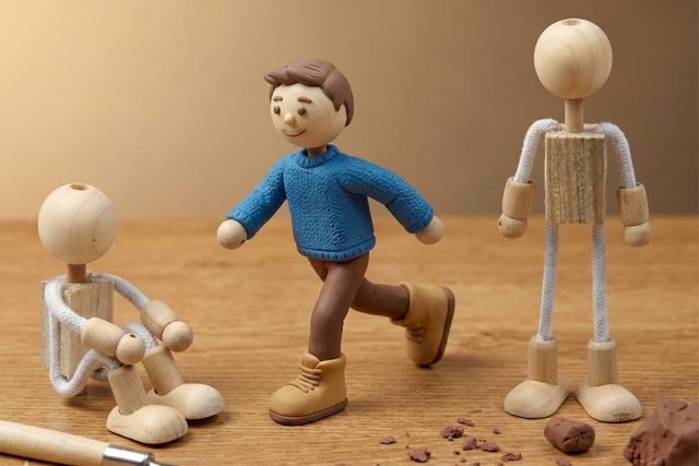 Personajes de Madera Articulados - Jeux et Jouets en bois à décorer - 10doigts.fr
