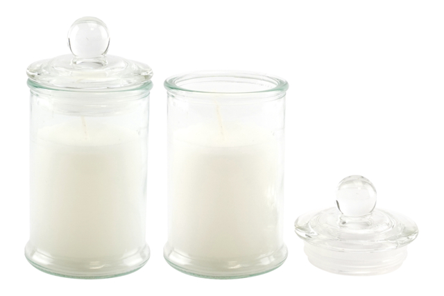 Scented Candle in a Glass Jar - 1 - Candle Holders and Lanterns - 10doigts.com - Bougeoirs et photophores à décorer - 10doigts.fr