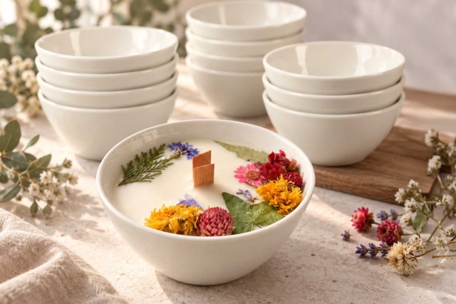 bowl candle - Supports en céramique à décorer - 10doigts.fr