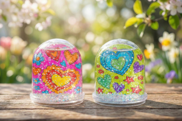 Custom Snow Globe - 2 - Transparent Plastic - 10doigts.com - Plastique Transparent - 10doigts.fr
