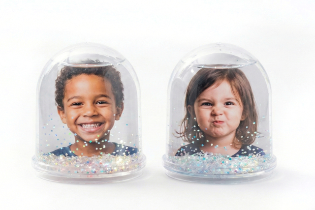 Custom Snow Globe - 1 - Transparent Plastic - 10doigts.com - Plastique Transparent - 10doigts.fr