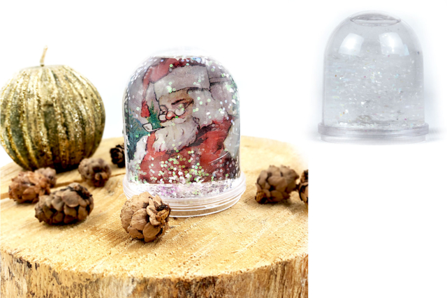 Custom Snow Globe - 8 - Transparent Plastic - 10doigts.com - Plastique Transparent - 10doigts.fr