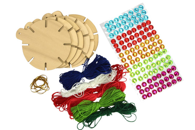 Weaving Christmas Balls Kit - 6 Pieces - 2 - Christmas Creative Kits for Children - 10doigts.com - Kits créatifs de Noël pour les enfants - 10doigts.fr