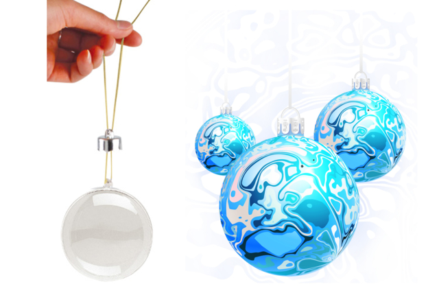 3-in-1 Balls, Transparent Plastic - 10 Pieces - 10 - DIY Christmas Ornaments - 10doigts.com - Boules de Noël DIY - 10doigts.fr