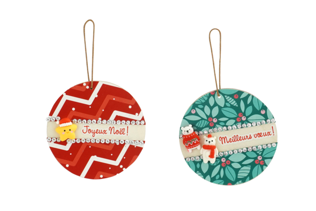 Wooden Round Ornaments - 12 Pieces - 2 - Christmas Supports - 10doigts.com - Supports de Noël - 10doigts.fr