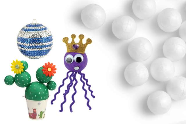 Styrofoam Balls - Size of Your Choice - 1 - Styrofoam Balls - 10doigts.com - Boules en polystyrène - 10doigts.fr