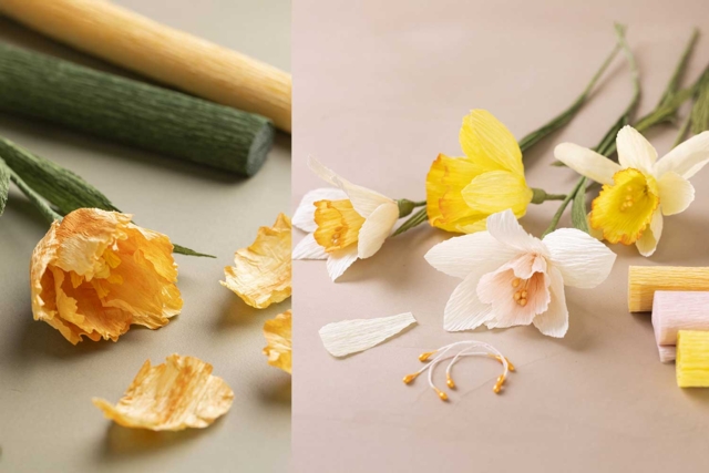 ramo de flores en papel crepé pastel - Fleurs en papier crépon : créez des bouquets éternels - 10doigts.fr