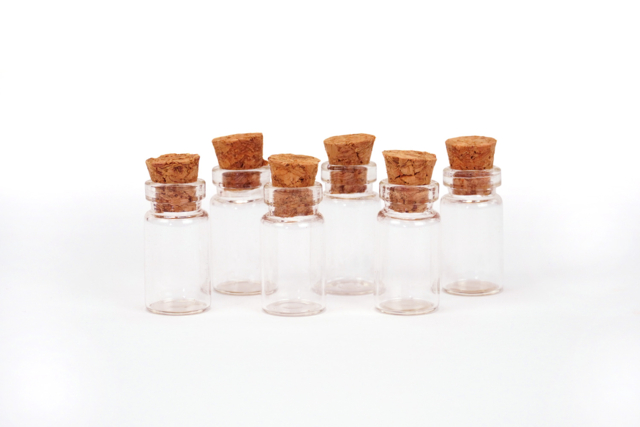 Glass Bottles 2.8 cm - 6 Pieces - 4 - Glass Supports - 10doigts.com - Supports en Verre - 10doigts.fr
