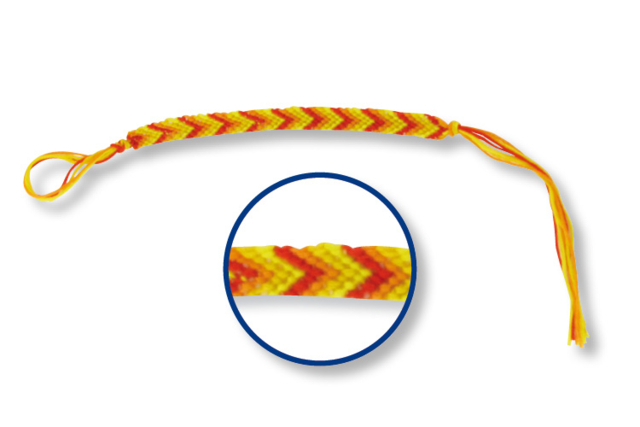 Pulsera brasileña naranja - Fils à  broder - 10doigts.fr