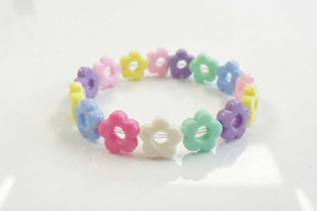 Perles acrylique fleurs pastel - 40 perles - 2 - Acrylic Beads - 10doigts.com - Perles Acrylique - 10doigts.fr