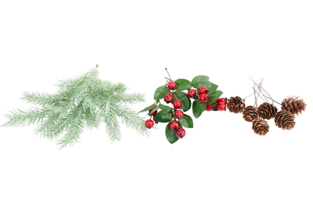 Christmas Decoration Assortment - 18 Pieces - 5 - Nature Christmas Decor - 10doigts.com - Déco Noël nature : éléments naturels à coller - 10doigts.fr