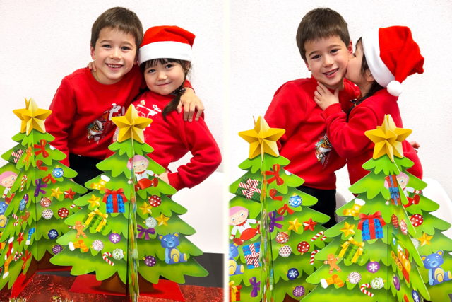 Giant 3D Christmas Tree Kit + Stickers - 2 - Christmas Creative Kits for Children - 10doigts.com - Kits créatifs de Noël pour les enfants - 10doigts.fr