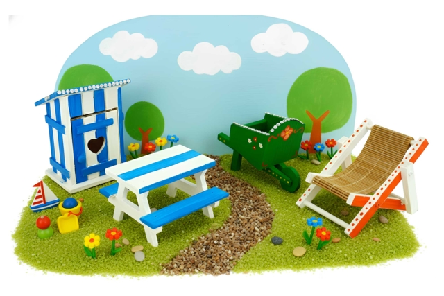 carretilla decorativa de campo - Univers Miniature : maison de poupée et miniatures - 10doigts.fr