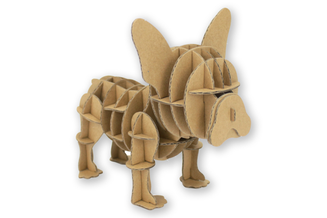Cardboard Bulldog to Assemble - 1 - Cardboard Models - 10doigts.com - Maquettes en carton - 10doigts.fr