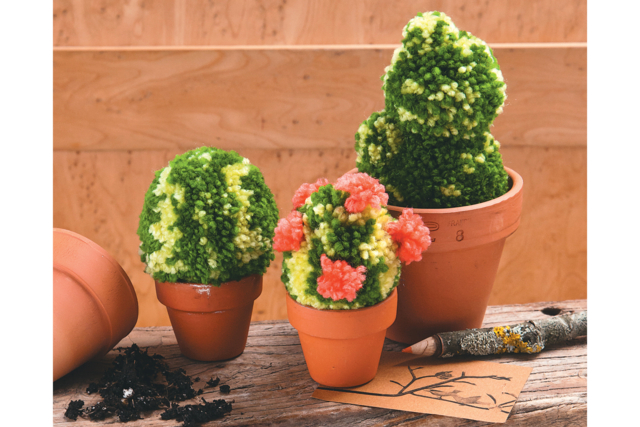 pompones cactus - Outils à pompons et tricotins : l'art du fil à la portée de tous - 10doigts.fr