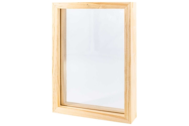 Double Acrylic Frame - 16 x 11.8 cm - 4 - Wooden Photo Frames - 10doigts.com - Cadres photo en bois à décorer - 10doigts.fr