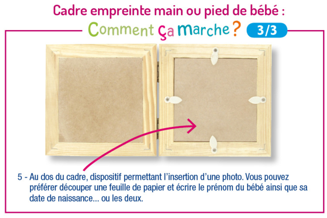 Double Baby Footprint Frame + Photo - 7 - Imprints - Molding and Casting - 10doigts.com - Empreinte - Modelage et moulage - 10doigts.fr
