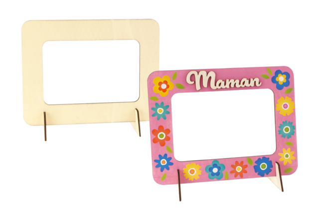 Mega pack of wooden frames - 30 pieces - 3 - Wooden Photo Frames - 10doigts.com - Cadres photo en bois à décorer - 10doigts.fr