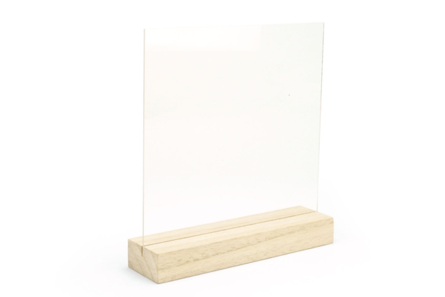 Acrylic Plaque Handprint Frame + Base - 15 cm - 4 - Wooden Photo Frames - 10doigts.com - Cadres photo en bois à décorer - 10doigts.fr