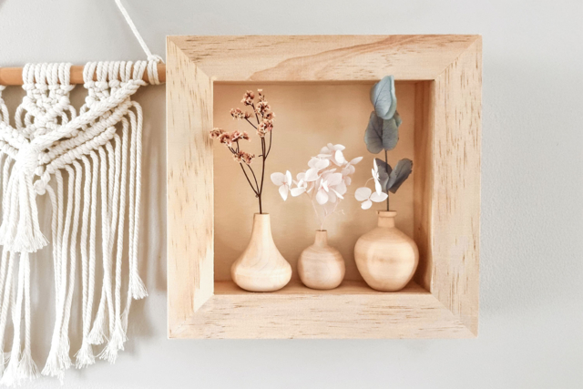 Mini Wooden Vases - 3 Pieces - 2 - Wooden Objects for the Home - 10doigts.com - Objets en bois à décorer pour la maison - 10doigts.fr