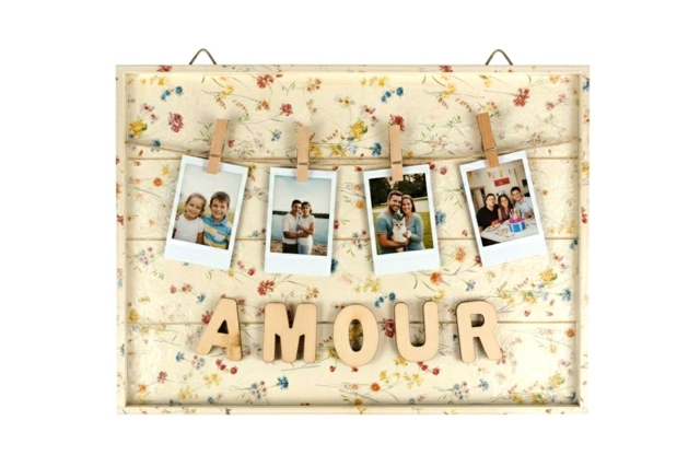 love photo display frame - Cadres photo en bois à décorer - 10doigts.fr