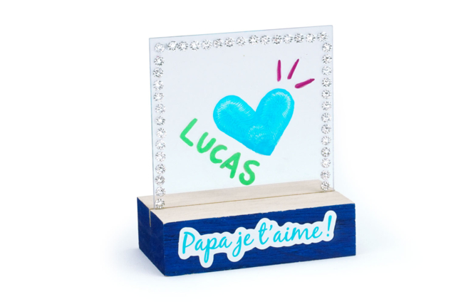 Mini Plexiglass Frames + Bases - 3 Pieces - 10 - Wooden Photo Frames - 10doigts.com - Cadres photo en bois à décorer - 10doigts.fr