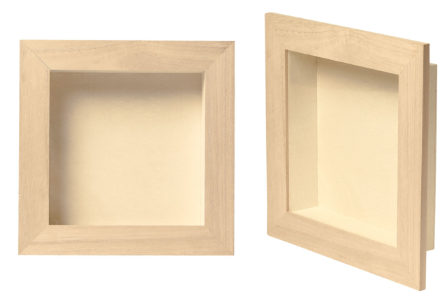 Wood Showcase Frame - 1 - Wooden Photo Frames - 10doigts.com - Cadres photo en bois à décorer - 10doigts.fr